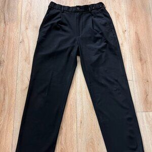 BLACK UNIQLO STRAIGHT LEG TROUSER
